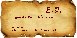 Eggenhofer Dániel névjegykártya